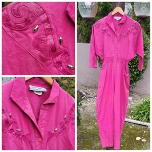 Vtg Joan Walters Romper Jumpsuit